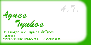 agnes tyukos business card